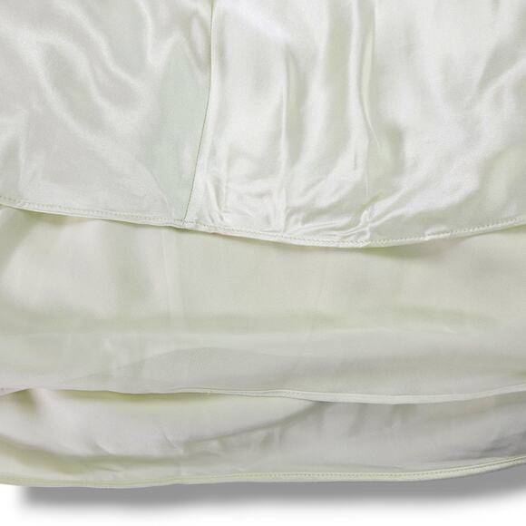 Banana Republic Serenade Silk Charmeuse V Neck Slip Maxi Dress Frosted Celery S - Picture 5 of 11